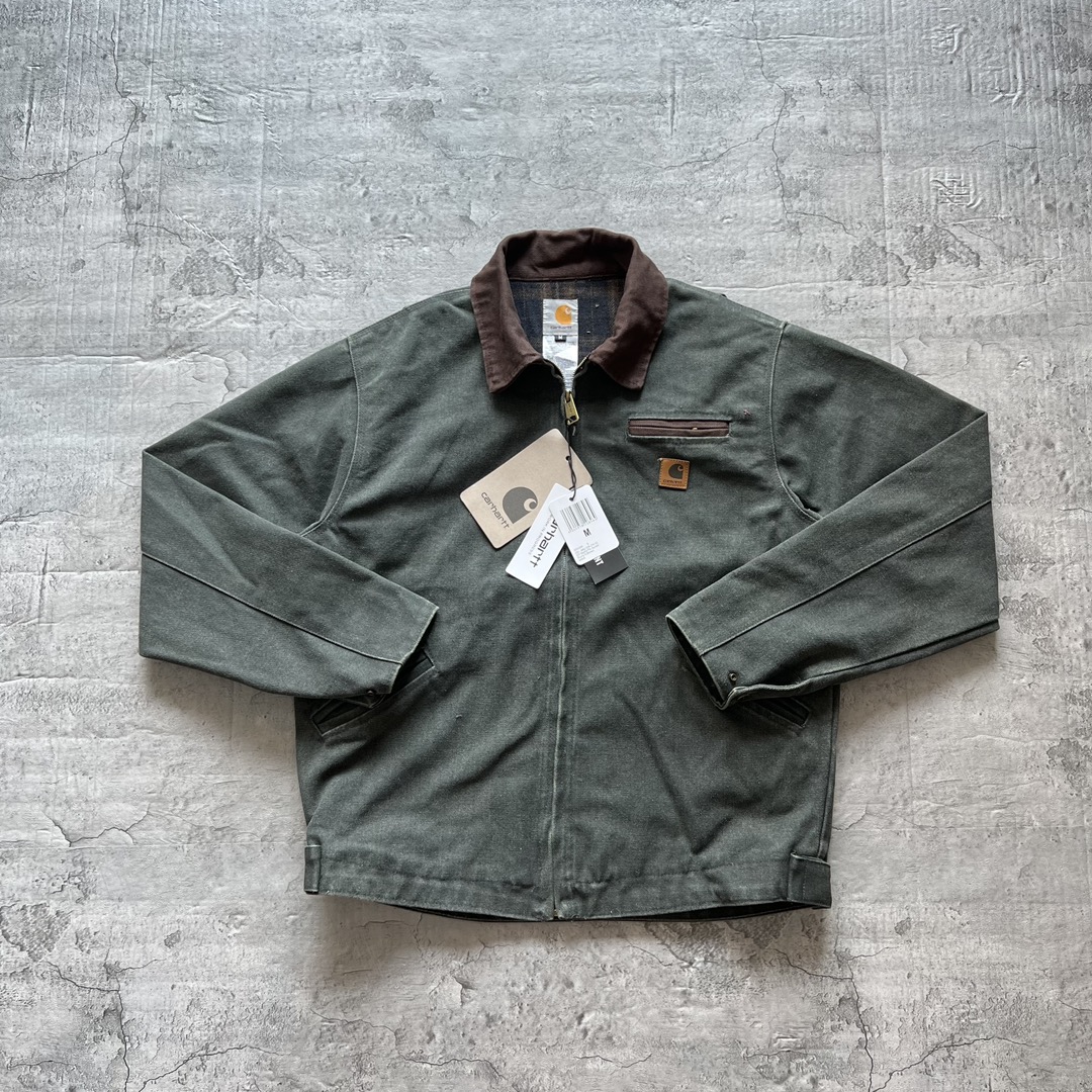 Carhartt 卡哈特 J97 升级版1级防寒 DETROIT JACKET 工装经典款底特律帆布毛 毯衬里 翻领夹克 男女同款 （水洗）103828