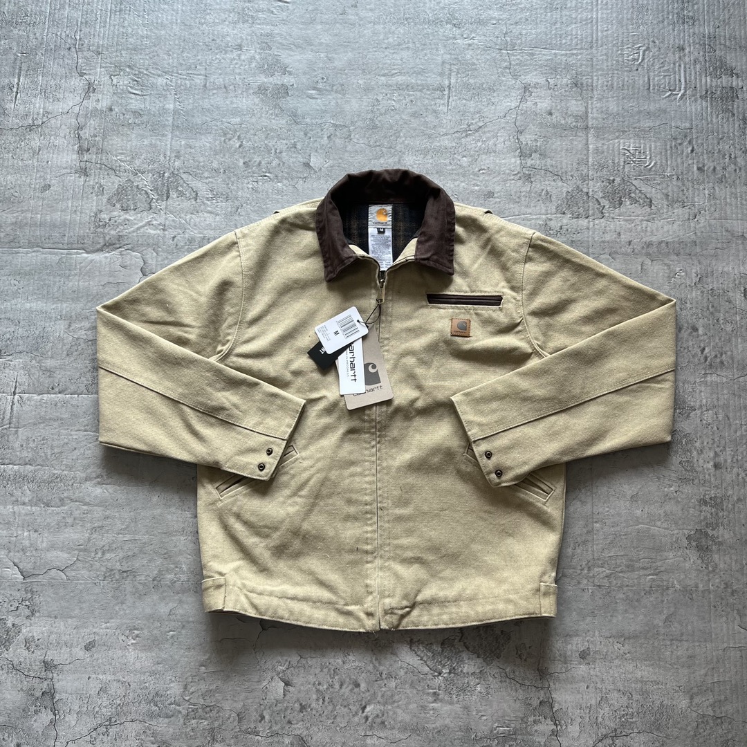 Carhartt 卡哈特 J97 升级版1级防寒 DETROIT JACKET 工装经典款底特律帆布毛 毯衬里 翻领夹克 男女同款 （水洗）103828