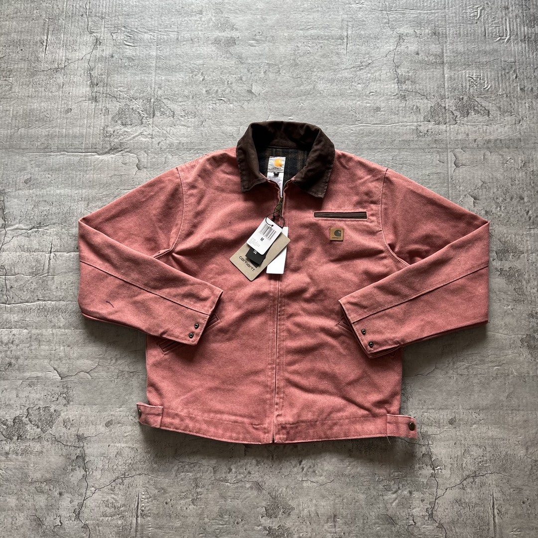 Carhartt 卡哈特 J97 升级版1级防寒 DETROIT JACKET 工装经典款底特律帆布毛 毯衬里 翻领夹克 男女同款 （水洗）103828