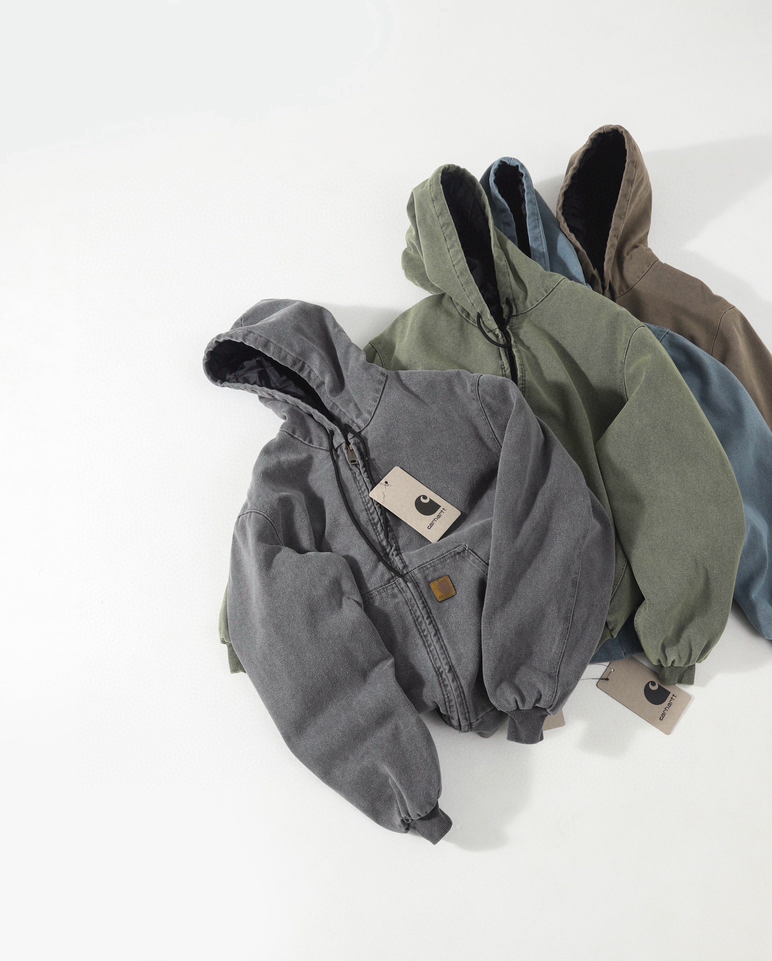 Carhartt 卡哈特 J130 中古款  JACKET 工装经典款底特律帆  连帽  男女同款 （水洗内夹层） 