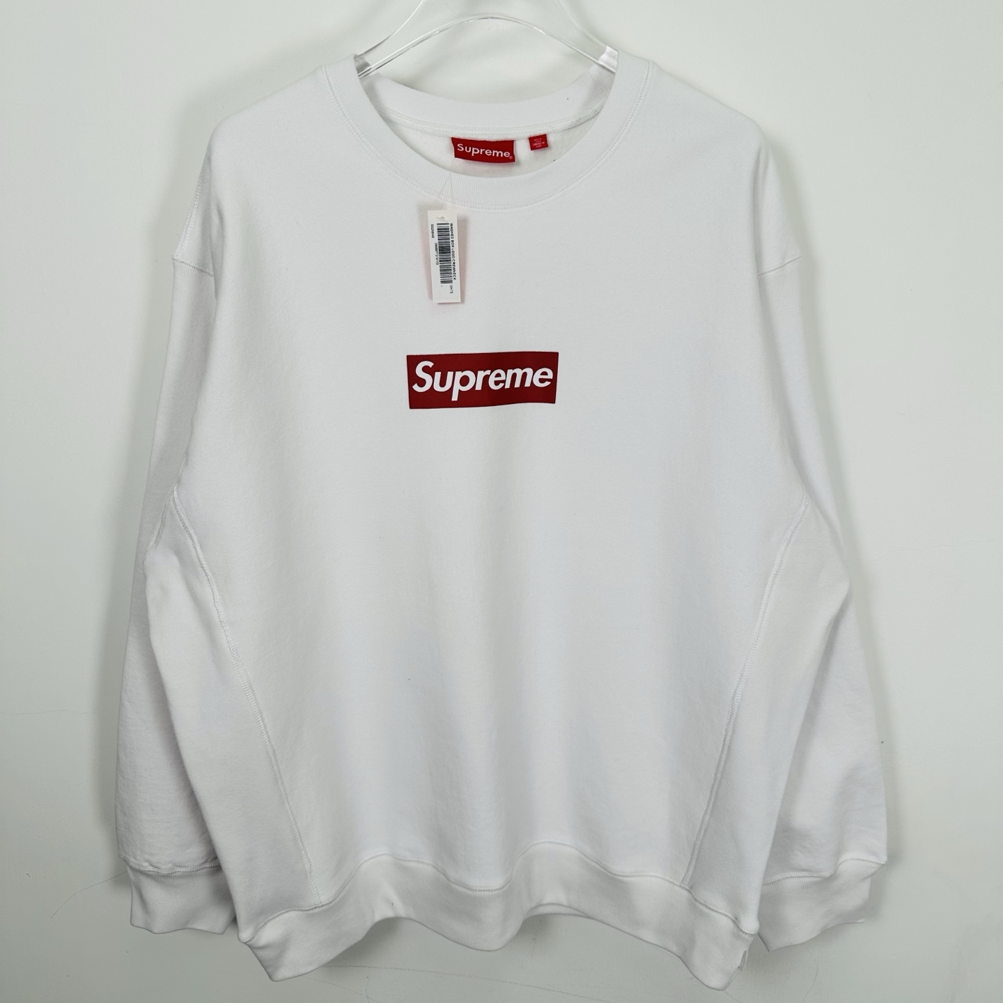 Supreme SS25 裂纹 方形徽标loqo圆领套头卫衣 美式潮流卫衣 男女同款 SUP-SS25-159