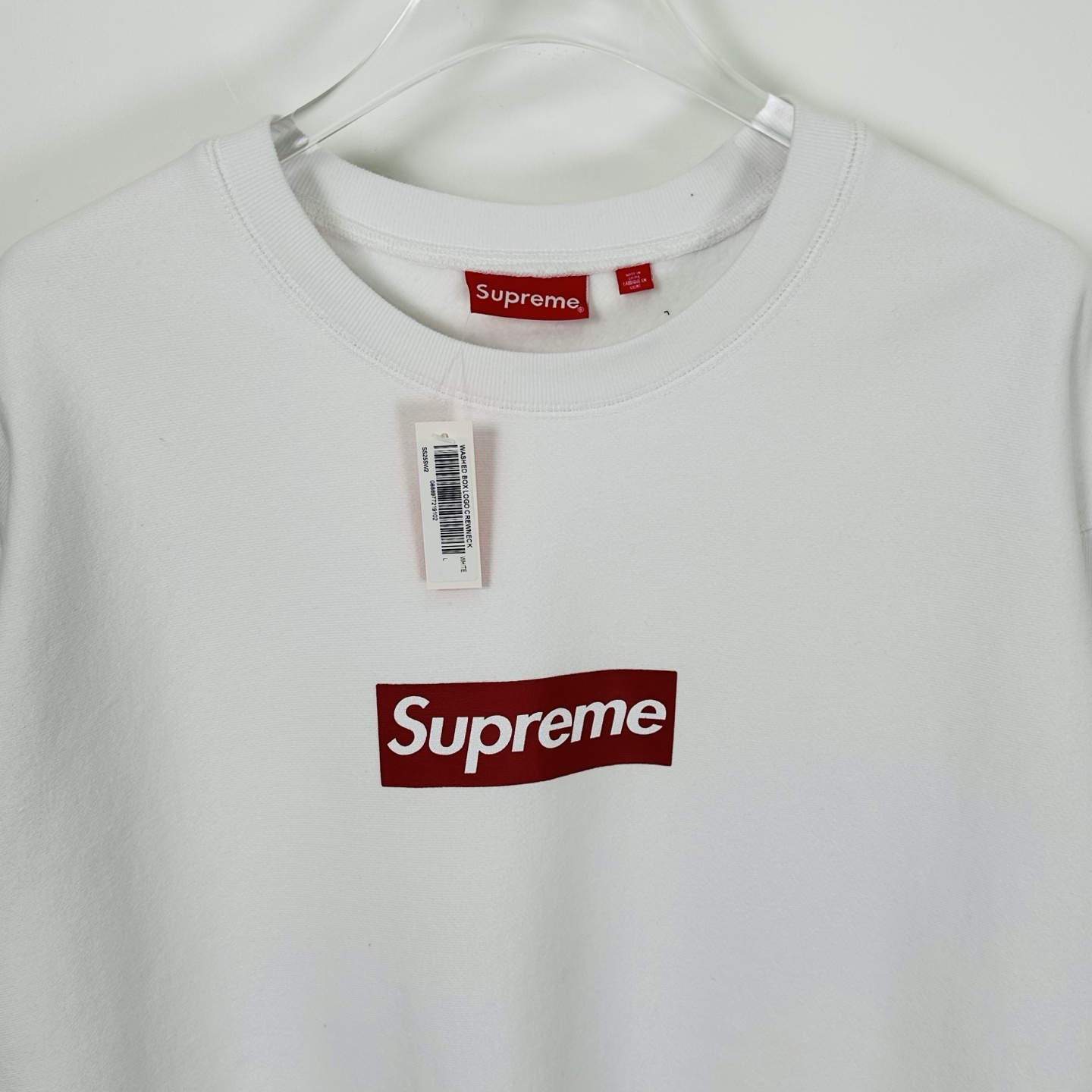 Supreme SS25 裂纹 方形徽标loqo圆领套头卫衣 美式潮流卫衣 男女同款 SUP-SS25-159