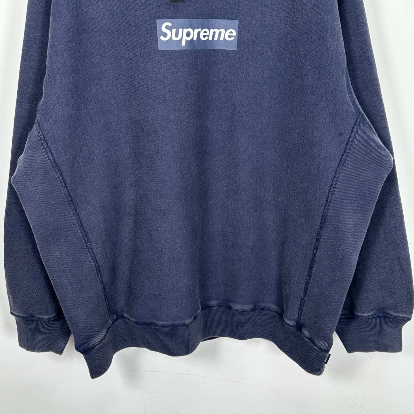 Supreme SS25 裂纹 方形徽标loqo圆领套头卫衣 美式潮流卫衣 男女同款 SUP-SS25-159
