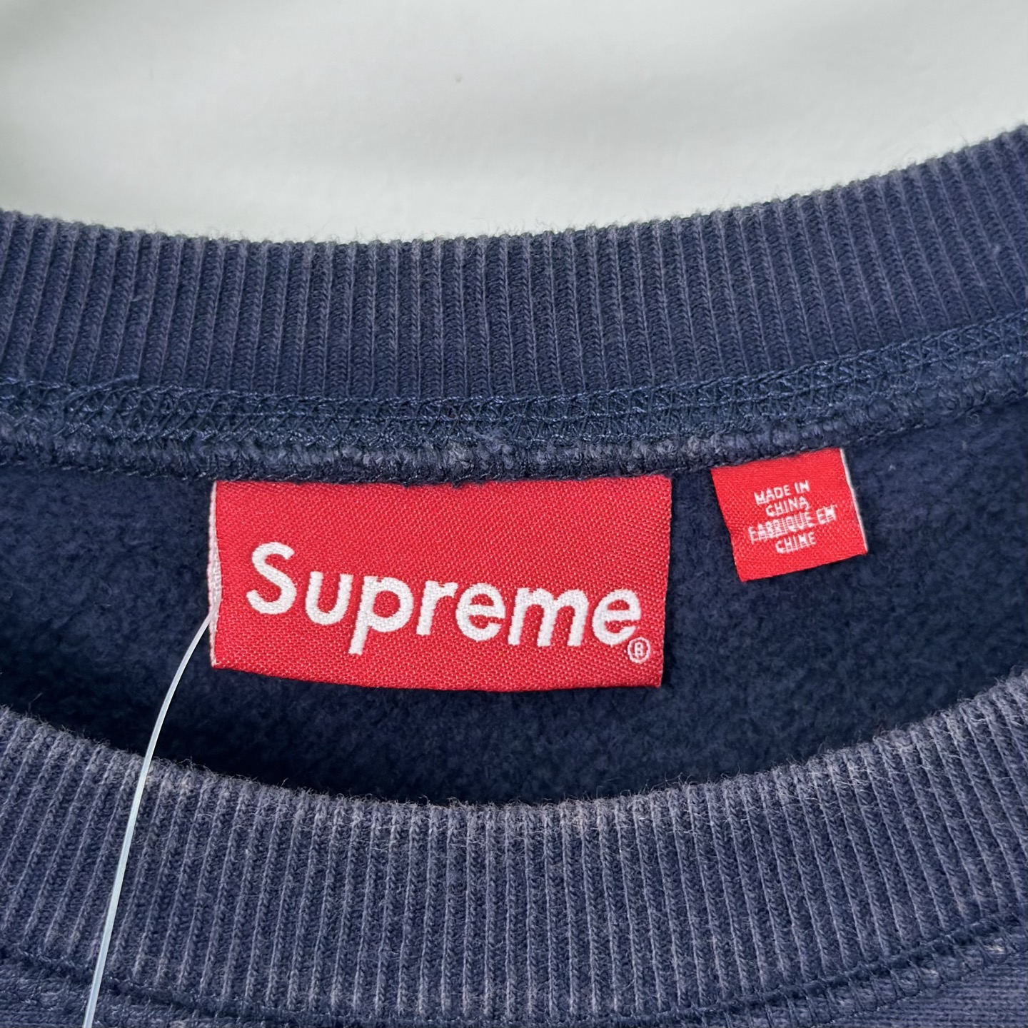 Supreme SS25 裂纹 方形徽标loqo圆领套头卫衣 美式潮流卫衣 男女同款 SUP-SS25-159