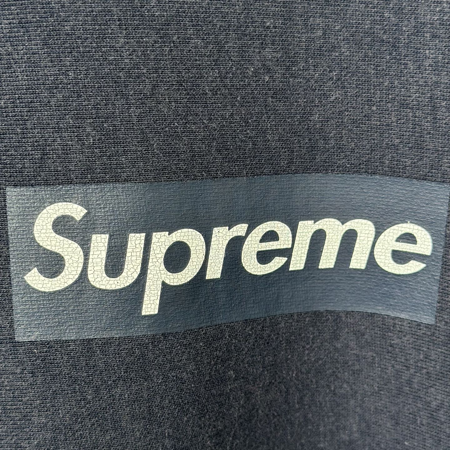 Supreme SS25 裂纹 方形徽标loqo圆领套头卫衣 美式潮流卫衣 男女同款 SUP-SS25-159