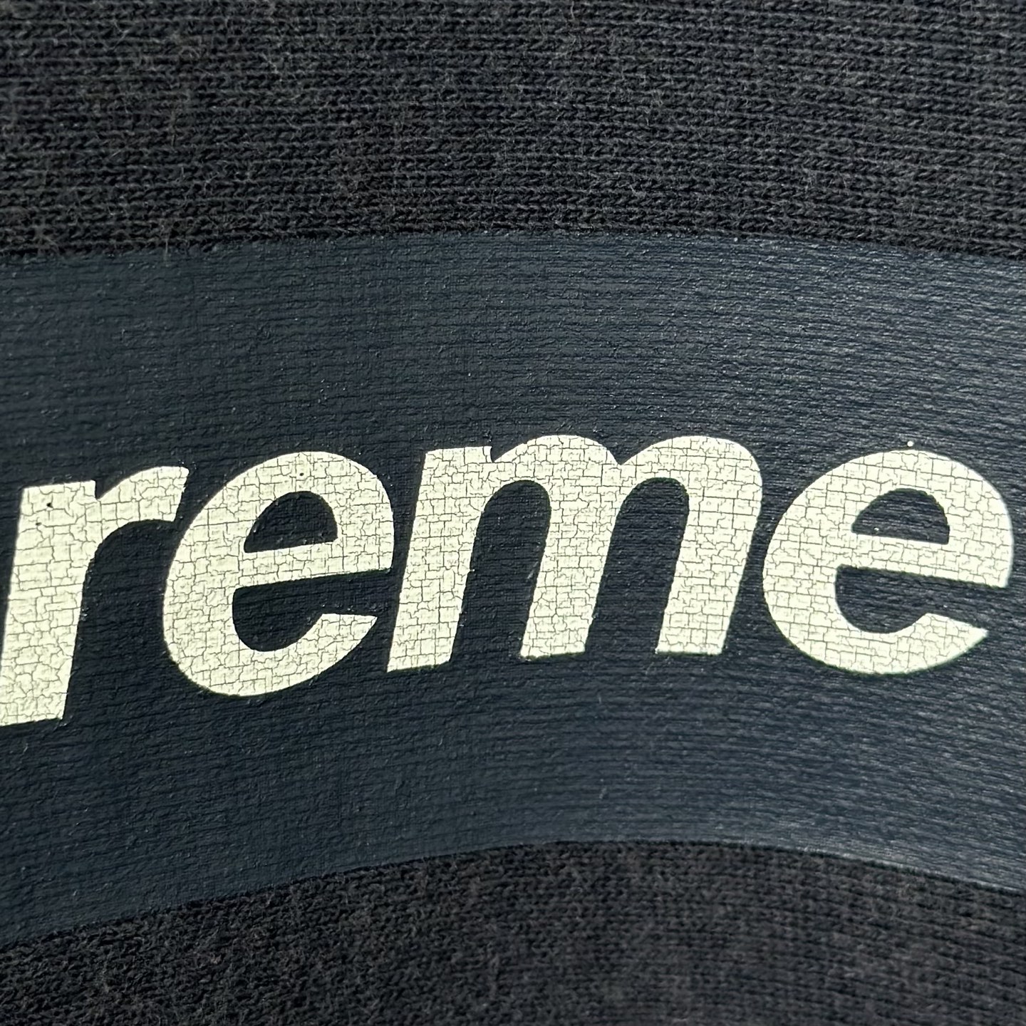 Supreme SS25 裂纹 方形徽标loqo圆领套头卫衣 美式潮流卫衣 男女同款 SUP-SS25-159