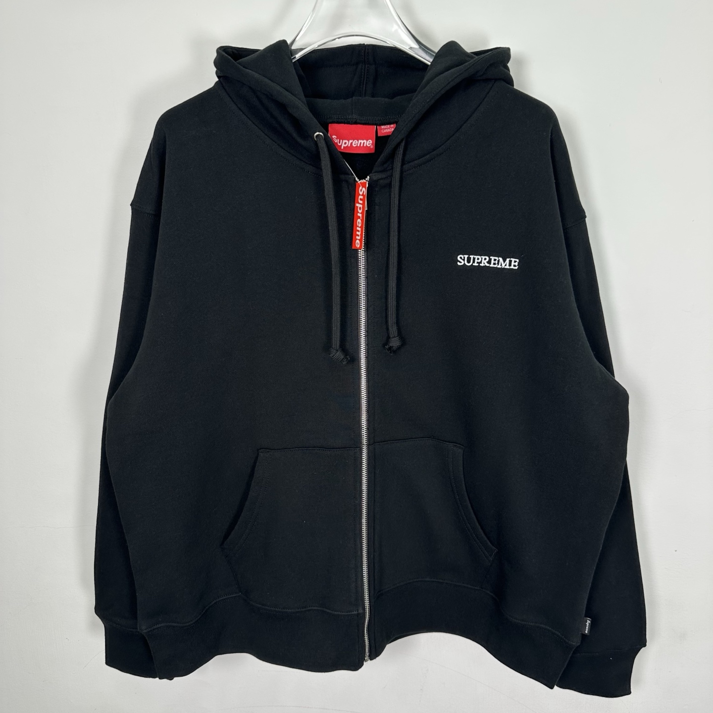 Supreme FW25IDGAF Zip Up Hooded Sweatshirt 袖囗刺绣logo拉链  卫衣 连帽  男女同款 SUP-FW25-104
