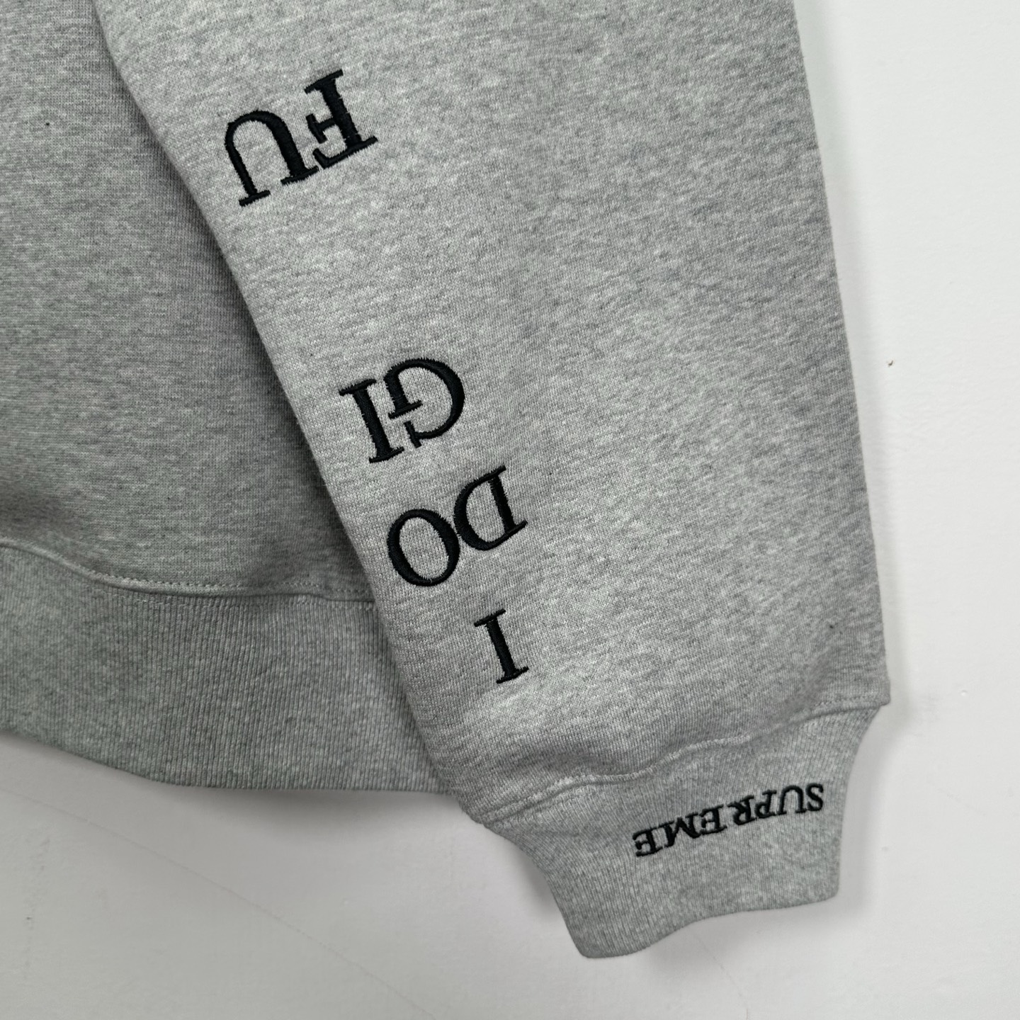 Supreme FW25IDGAF Zip Up Hooded Sweatshirt 袖囗刺绣logo拉链  卫衣 连帽  男女同款 SUP-FW25-104