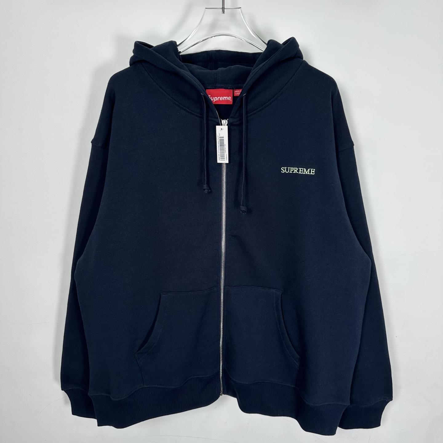 Supreme FW25IDGAF Zip Up Hooded Sweatshirt 袖囗刺绣logo拉链  卫衣 连帽  男女同款 SUP-FW25-104