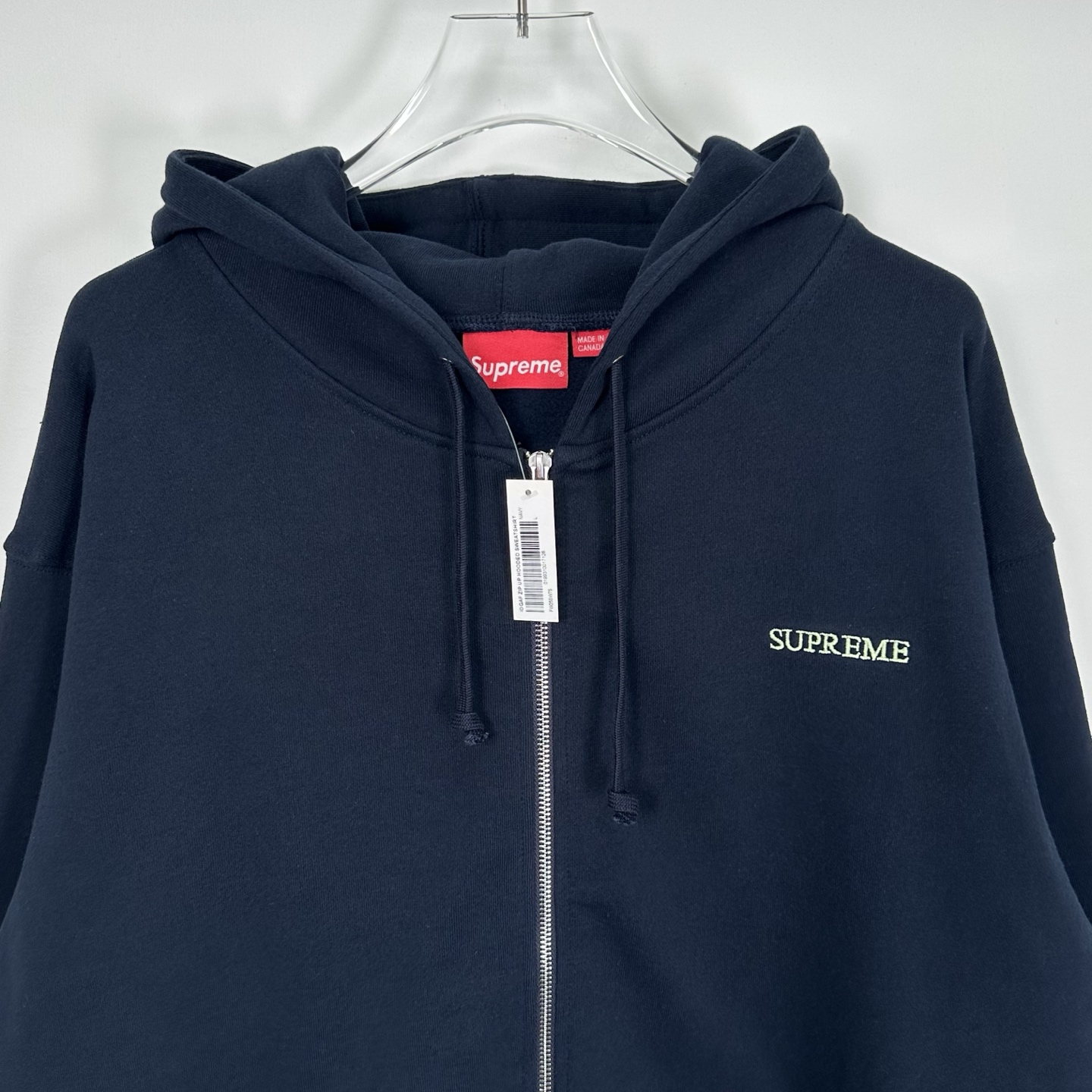 Supreme FW25IDGAF Zip Up Hooded Sweatshirt 袖囗刺绣logo拉链  卫衣 连帽  男女同款 SUP-FW25-104