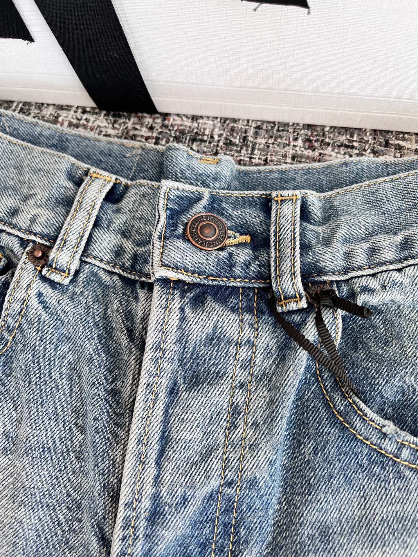 CELINE 赛琳  水洗牛仔裤  休闲裤 运动裤 裤子 B0蓝色 RPOC2930F.07DU 25