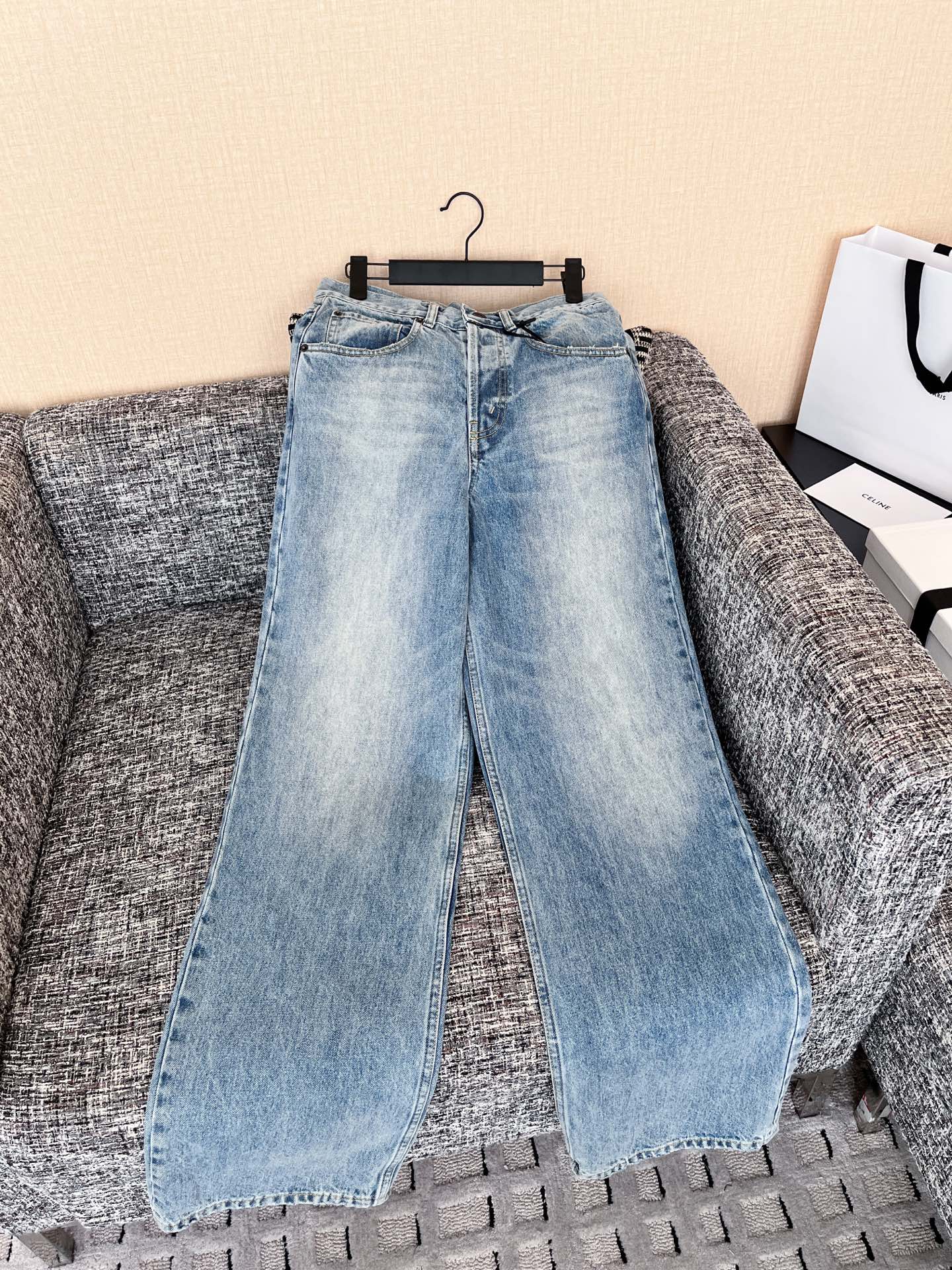 CELINE 赛琳  水洗牛仔裤  休闲裤 运动裤 裤子 B0蓝色 RPOC2930F.07DU 25