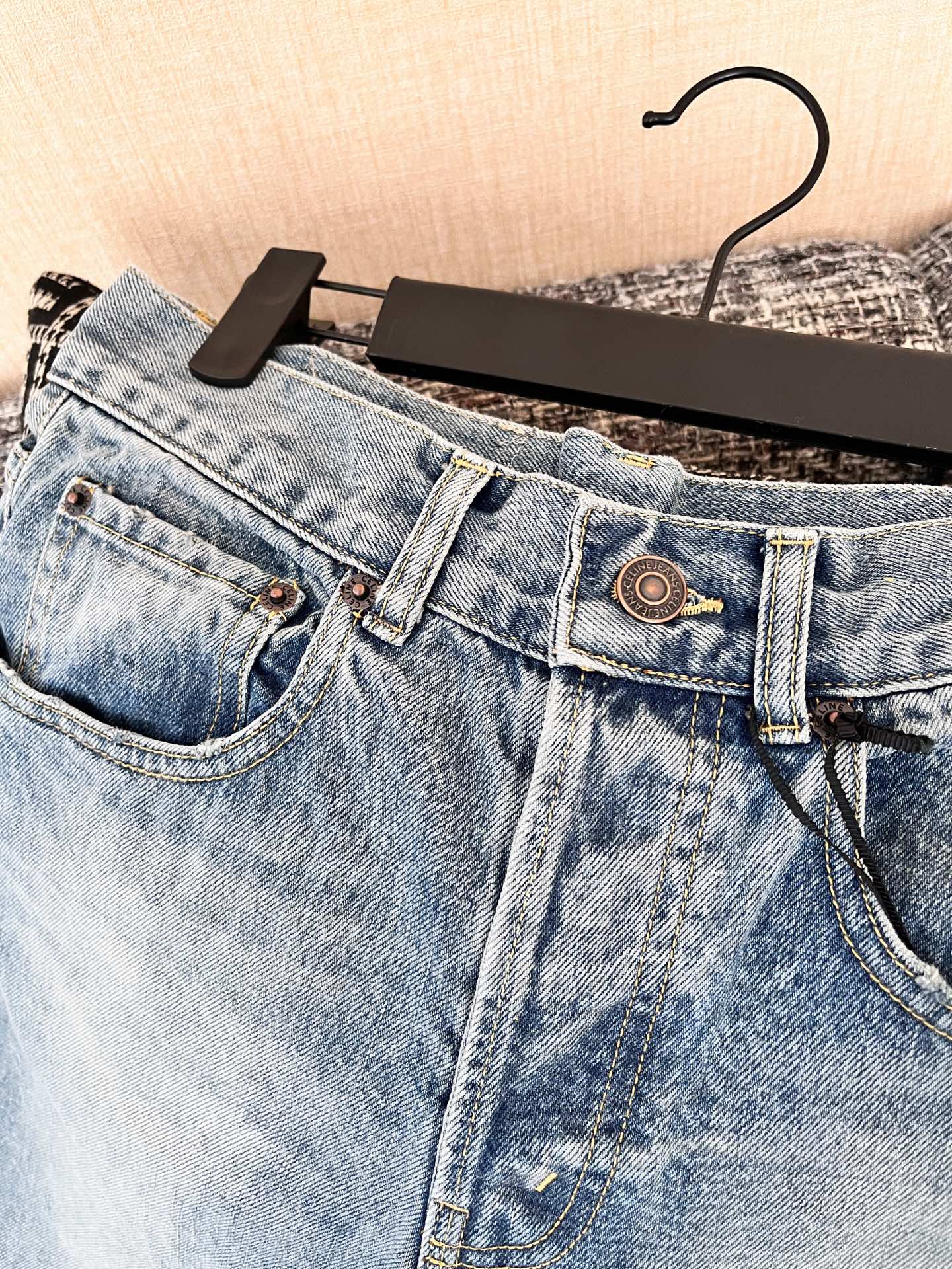 CELINE 赛琳  水洗牛仔裤  休闲裤 运动裤 裤子 B0蓝色 RPOC2930F.07DU 25