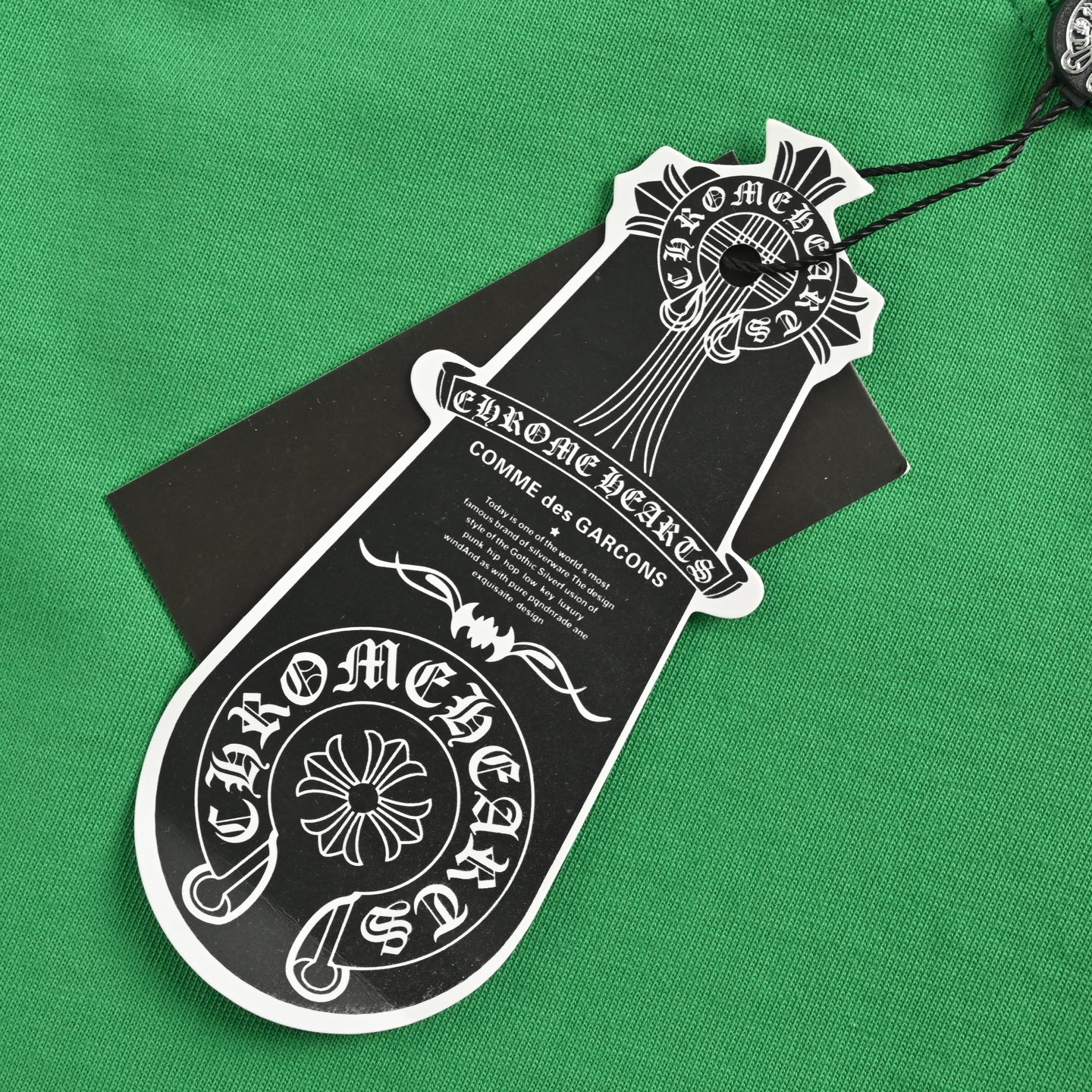 Chrome Hearts 克罗心 涂鸦十字架贴布刺绣水洗短袖 T恤 绿色 A2 