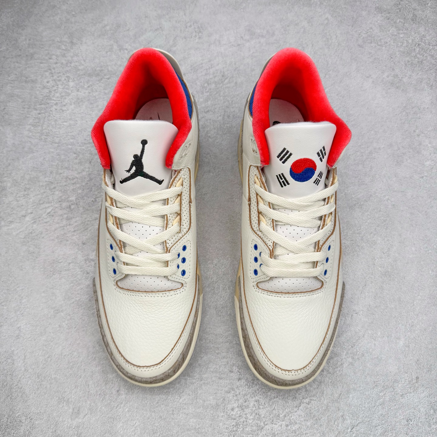 Air Jordan 3 Rare Air AJ3 中筒 舒适 防滑耐磨  复古篮球鞋 休闲鞋 篮球鞋 板鞋 女鞋 男鞋  波鞋 韩国限定 米白蓝红 IB1482-100 