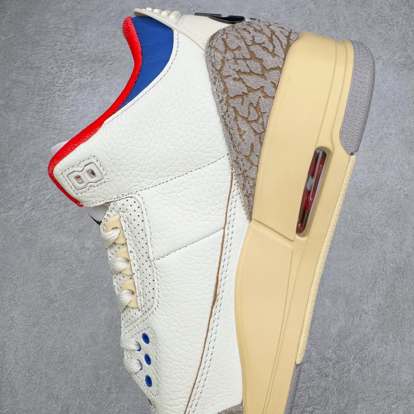 Air Jordan 3 Rare Air AJ3 中筒 舒适 防滑耐磨  复古篮球鞋 休闲鞋 篮球鞋 板鞋 女鞋 男鞋  波鞋 韩国限定 米白蓝红 IB1482-100 