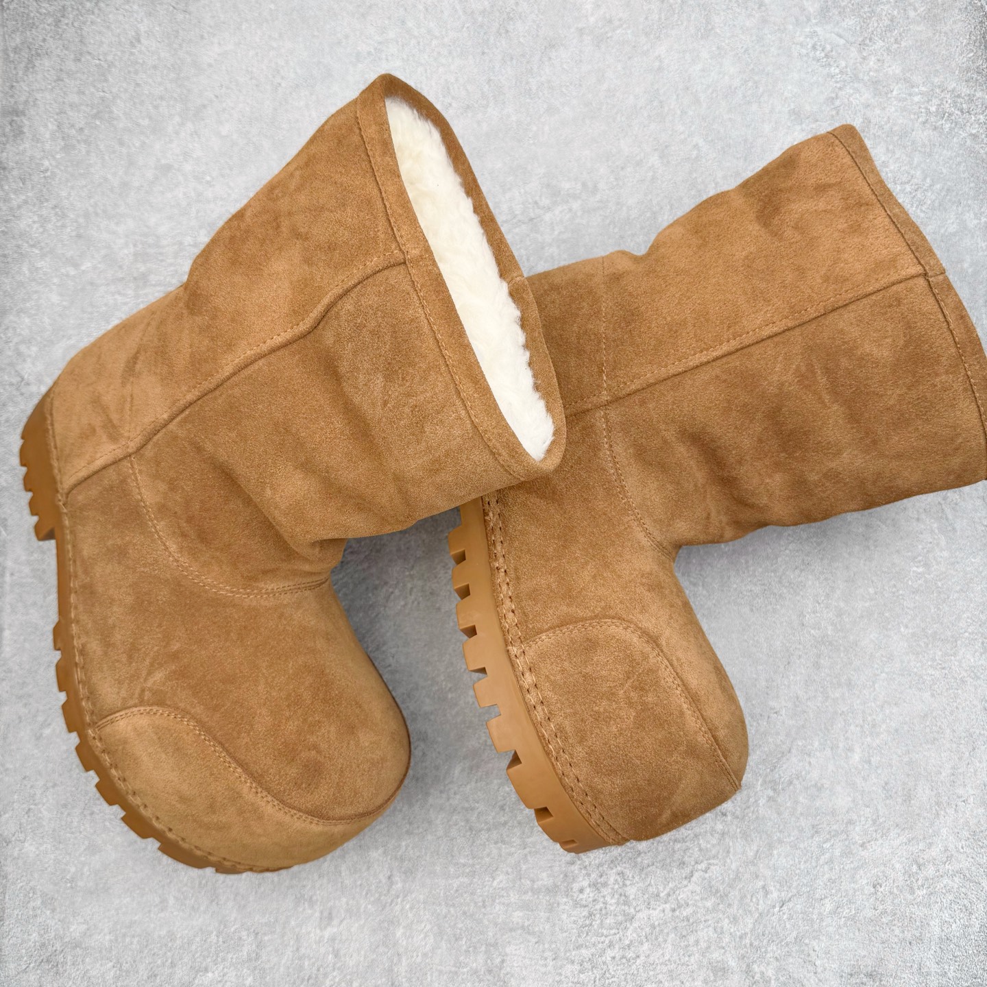 Balenciaga  Alaska Fur 巴黎世家 雪地靴 加绒 中筒 老爹鞋 运动 复古板鞋 休闲鞋 男鞋 棕色 802174WBFC12200