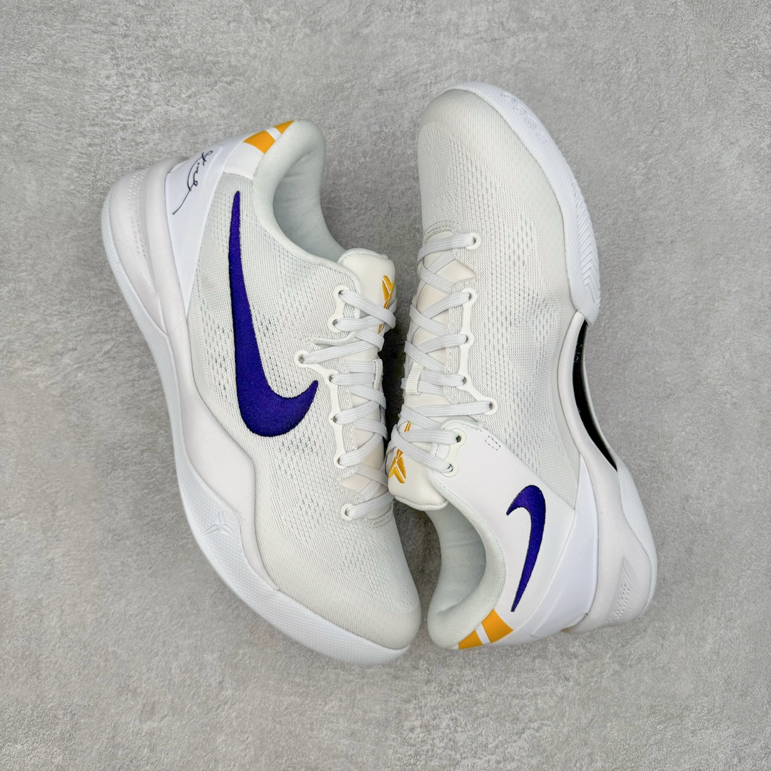 GX Kobe8 Protro Lakers Home  科比8 低筒  全掌LUNARLON 鞋墊 籃球鞋 實戰鞋 球鞋 男鞋 波鞋 湖人 HF9550-100