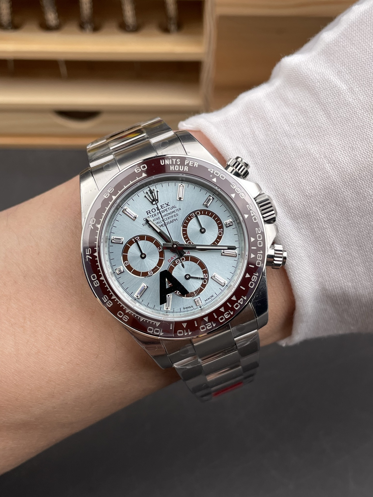 V3 ROLEX 勞力士 宇宙計型迪通拿系列 自動機械機芯100米防水 男表瑞表40mm 蚝式鋼表殼 蚝式鋼表帶 冰蓝迪 M116506-0002