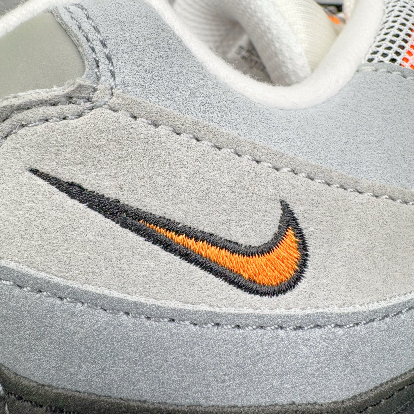 升级最终版 Corteiz Nike Air Max 95  低筒 网布防滑 运动鞋 休闲鞋 球鞋 男鞋 波鞋 灰橙 HM4740-005