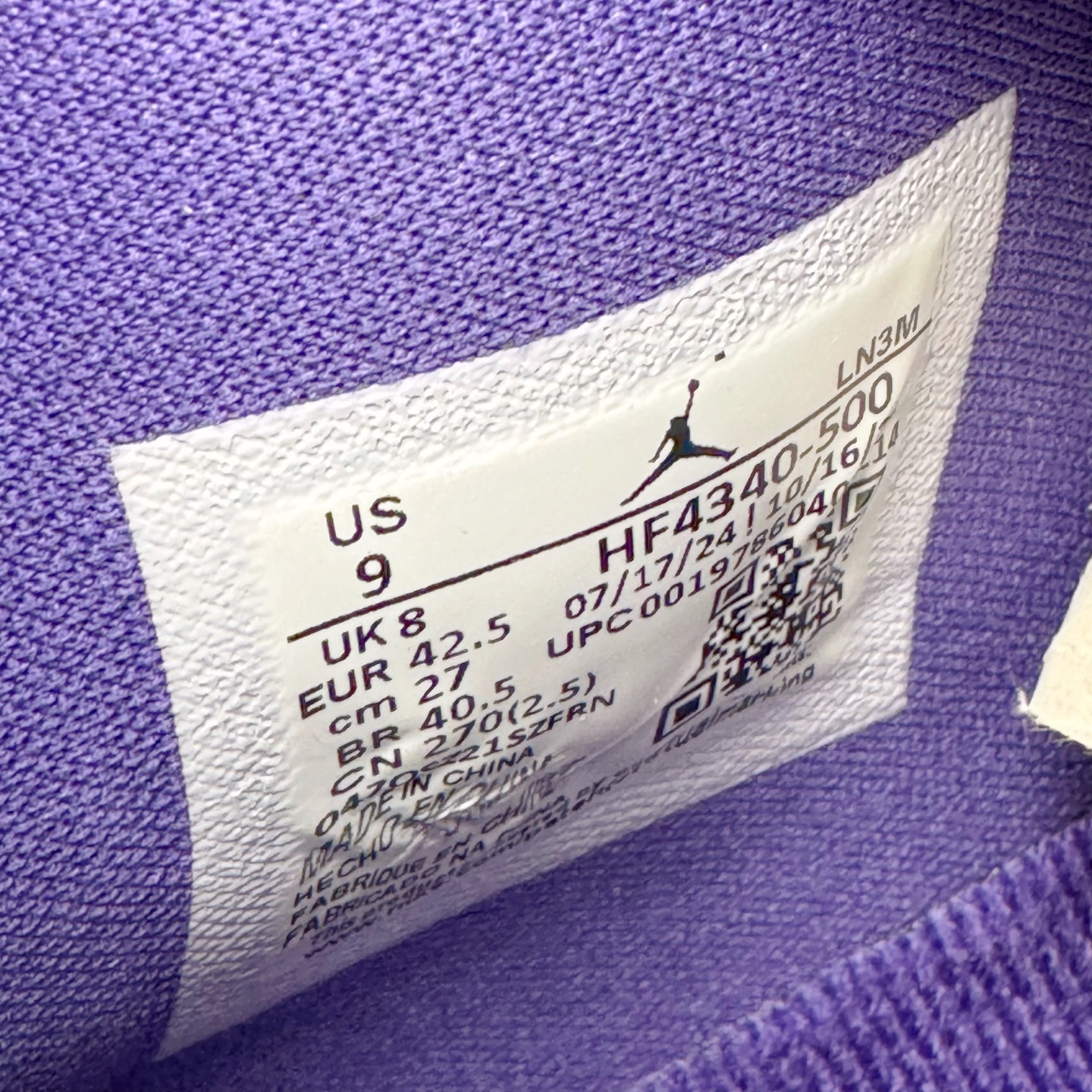 Nigel Sylvester  Air Jordan AJ4   低筒 男鞋  女鞋 耐磨透气 籃球鞋 板鞋 波鞋B0 紫色  HF4340-500