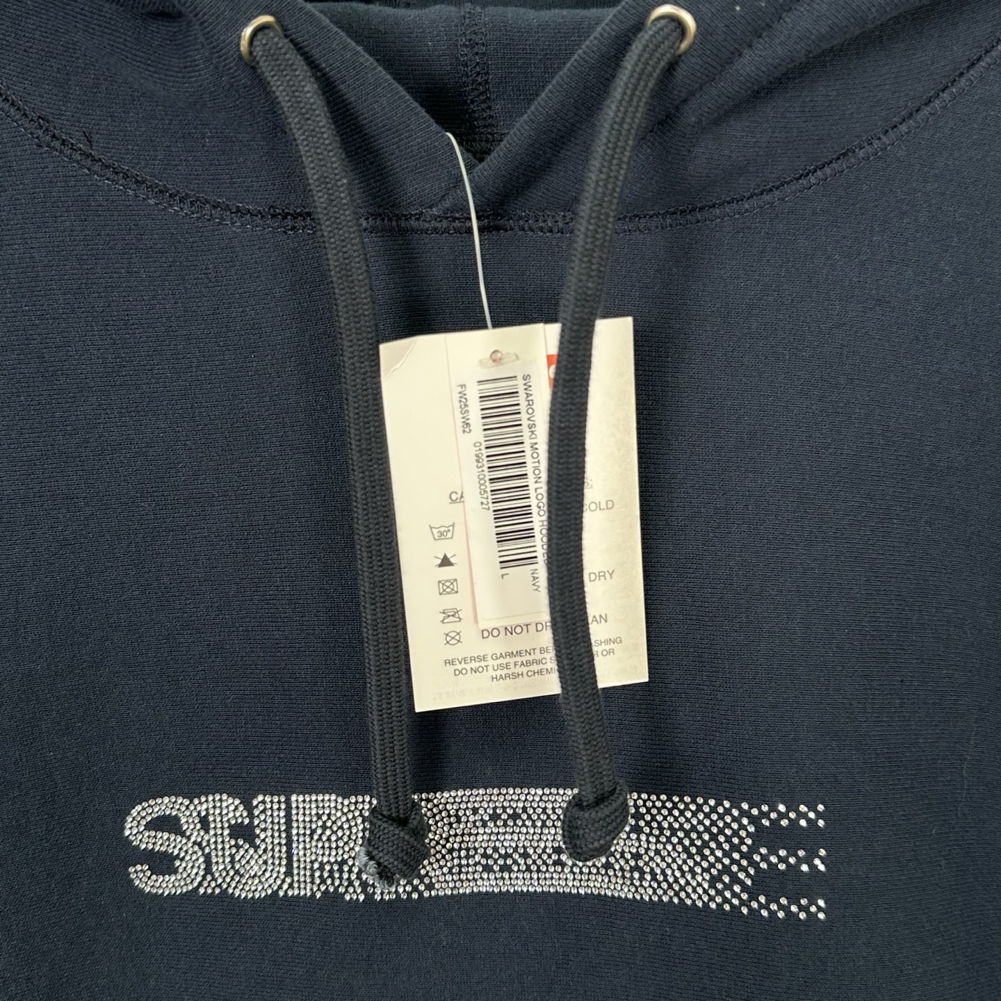 三色 Supreme 25 钻幻影卫衣 施华洛世奇 连帽  卫衣 纯色 男女同款  SUP-FW25-014