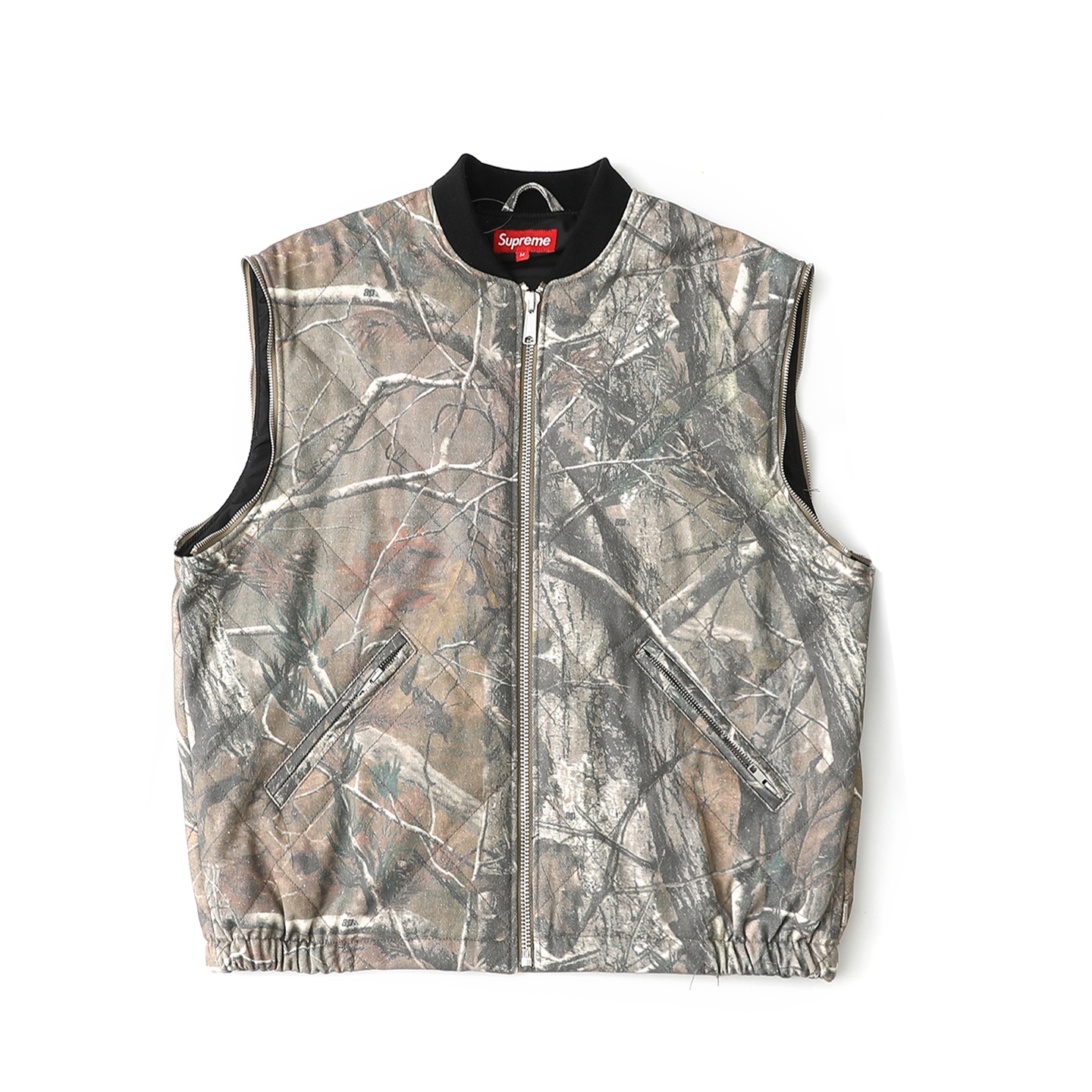 Supreme FW25 WEEK1 Zip-Off Sleeve Quilted Bomber Jacket 马甲二合一 棉服 纯色 男女同款B0   