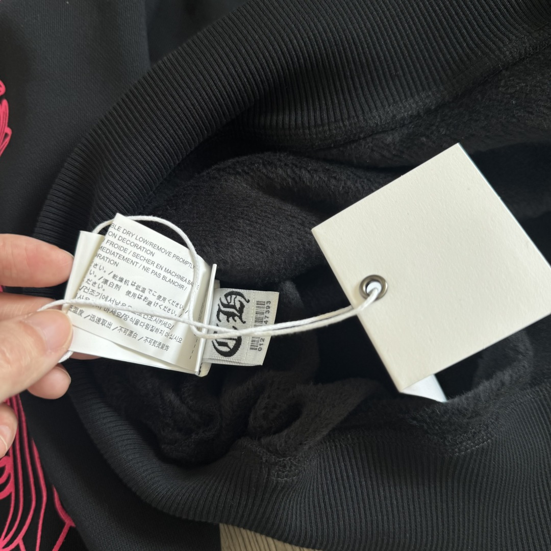 925纯银 Chrome Hearts 克罗心 水洗宝剑 外套 夹克 长袖 拉链黑红A5 CH-20251128 