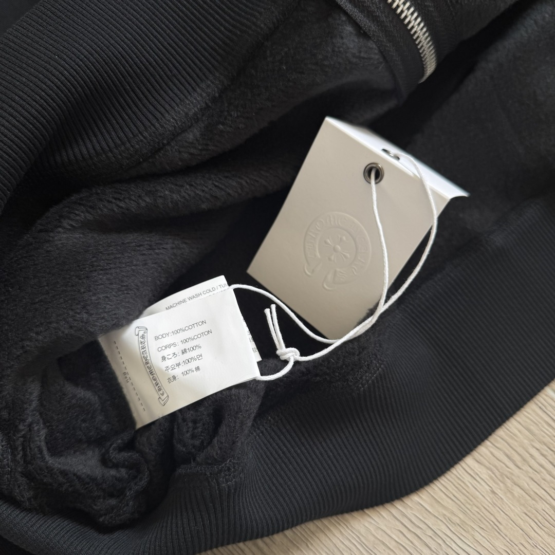 925纯银 Chrome Hearts 克罗心 水洗宝剑 外套 夹克 长袖 拉链黑红A5 CH-20251128 