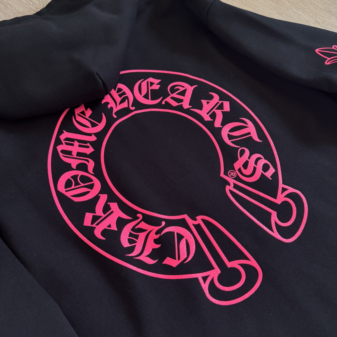 925纯银 Chrome Hearts 克罗心 水洗宝剑 外套 夹克 长袖 拉链黑红A5 CH-20251128 