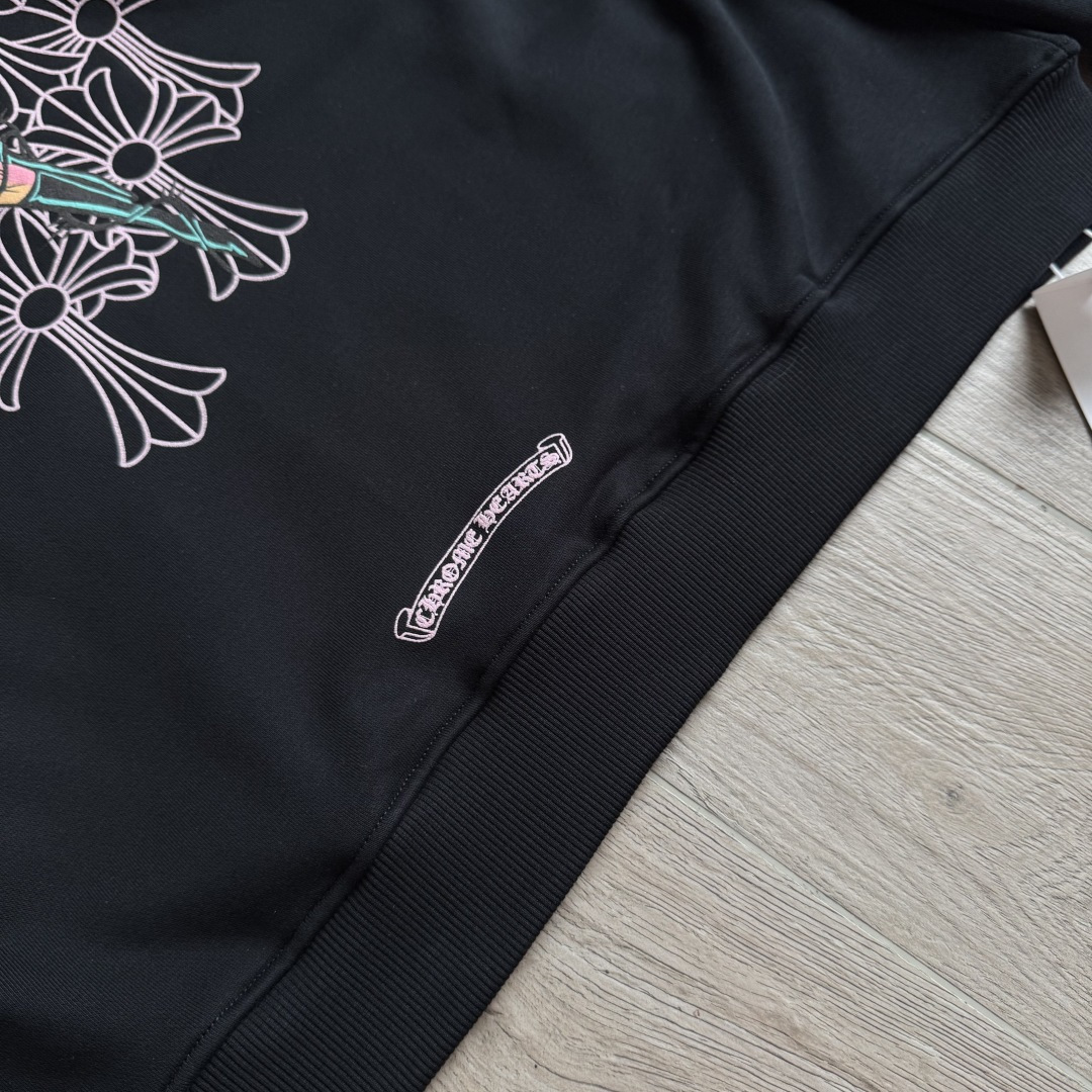 925纯银 Chrome Hearts DEADLY DOLL 克罗心 字母图案印花  宝剑 外套 夹克 长袖 拉链黑色A5 CH-04166512