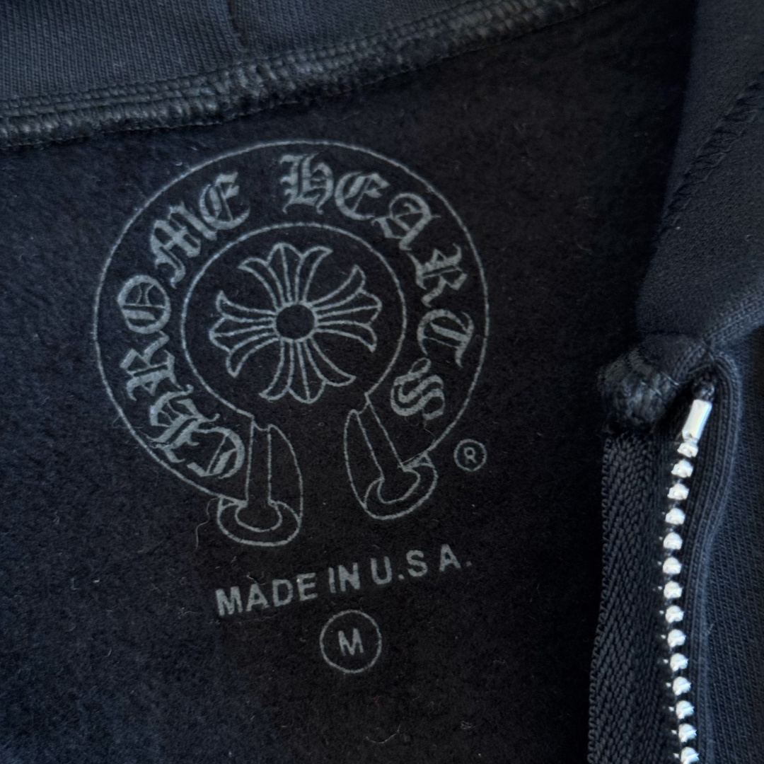 925纯银 Chrome Hearts  克罗心 字母图案印花  宝剑 外套 夹克 长袖 拉链黑蓝A5