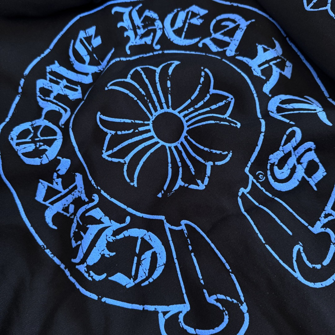 925纯银 Chrome Hearts  克罗心 字母图案印花  宝剑 外套 夹克 长袖 拉链黑蓝A5