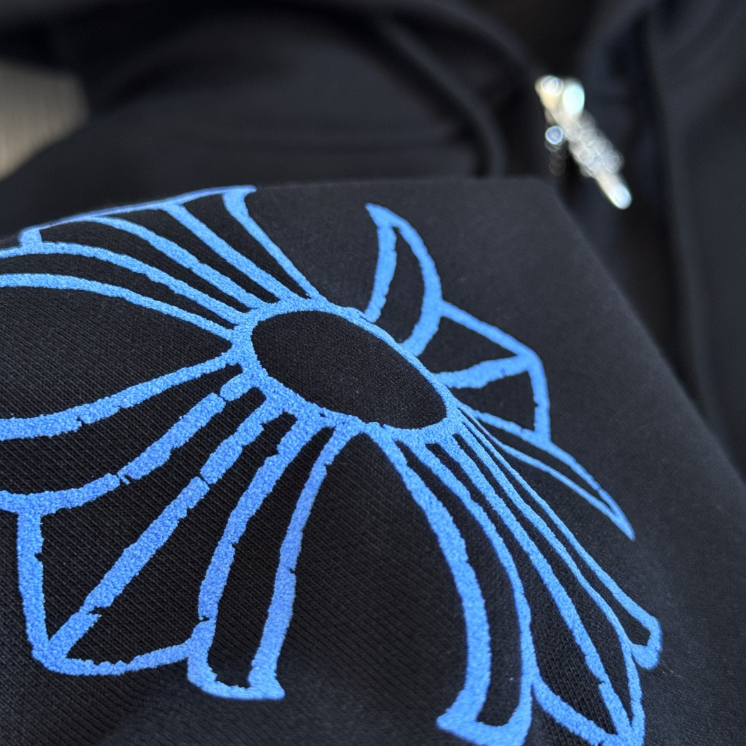 925纯银 Chrome Hearts  克罗心 字母图案印花  宝剑 外套 夹克 长袖 拉链黑蓝A5