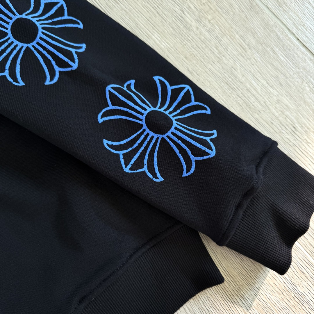 925纯银 Chrome Hearts  克罗心 字母图案印花  宝剑 外套 夹克 长袖 拉链黑蓝A5