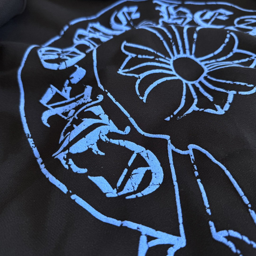 925纯银 Chrome Hearts  克罗心 字母图案印花  宝剑 外套 夹克 长袖 拉链黑蓝A5