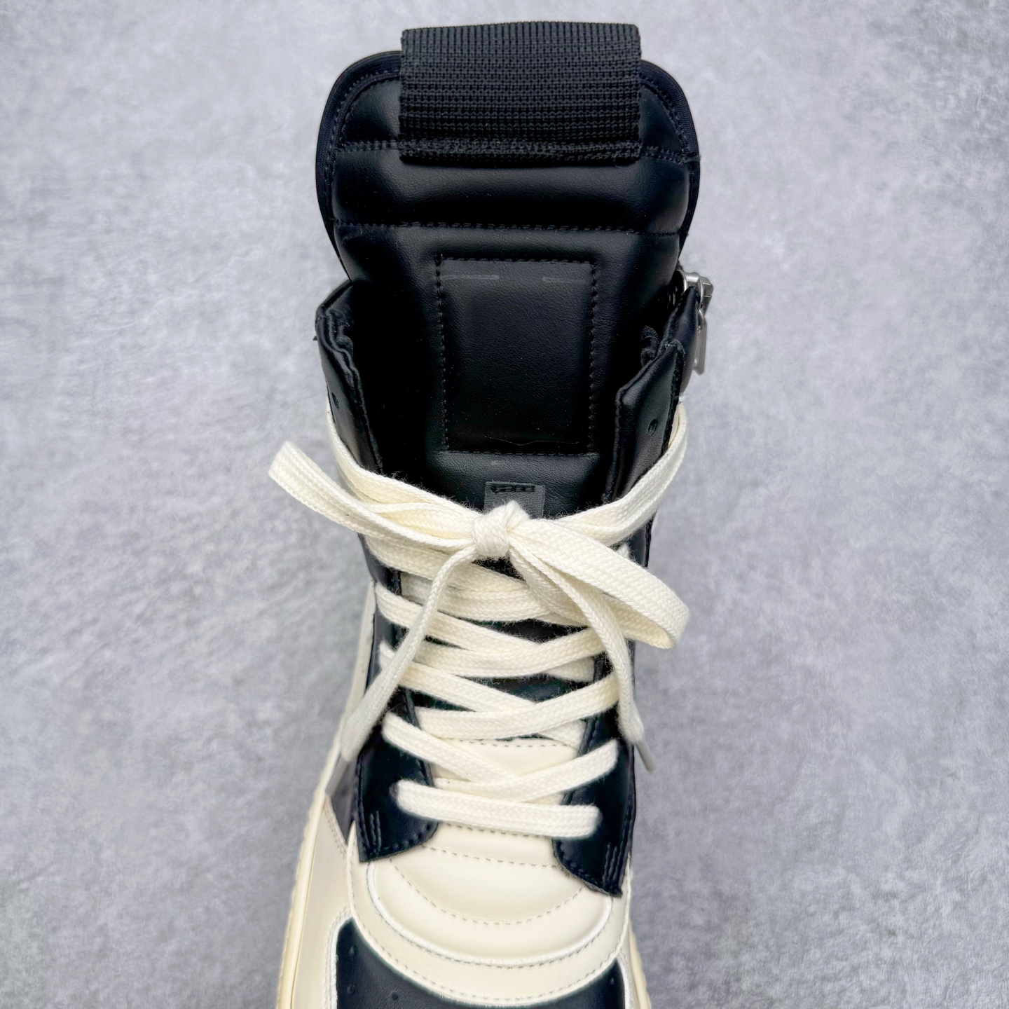 生胶底 RICK OWENS DRKSHDW RO 圆头 高筒  板鞋 休闲鞋 波鞋 男鞋 女鞋 拉链 帆布 黑白