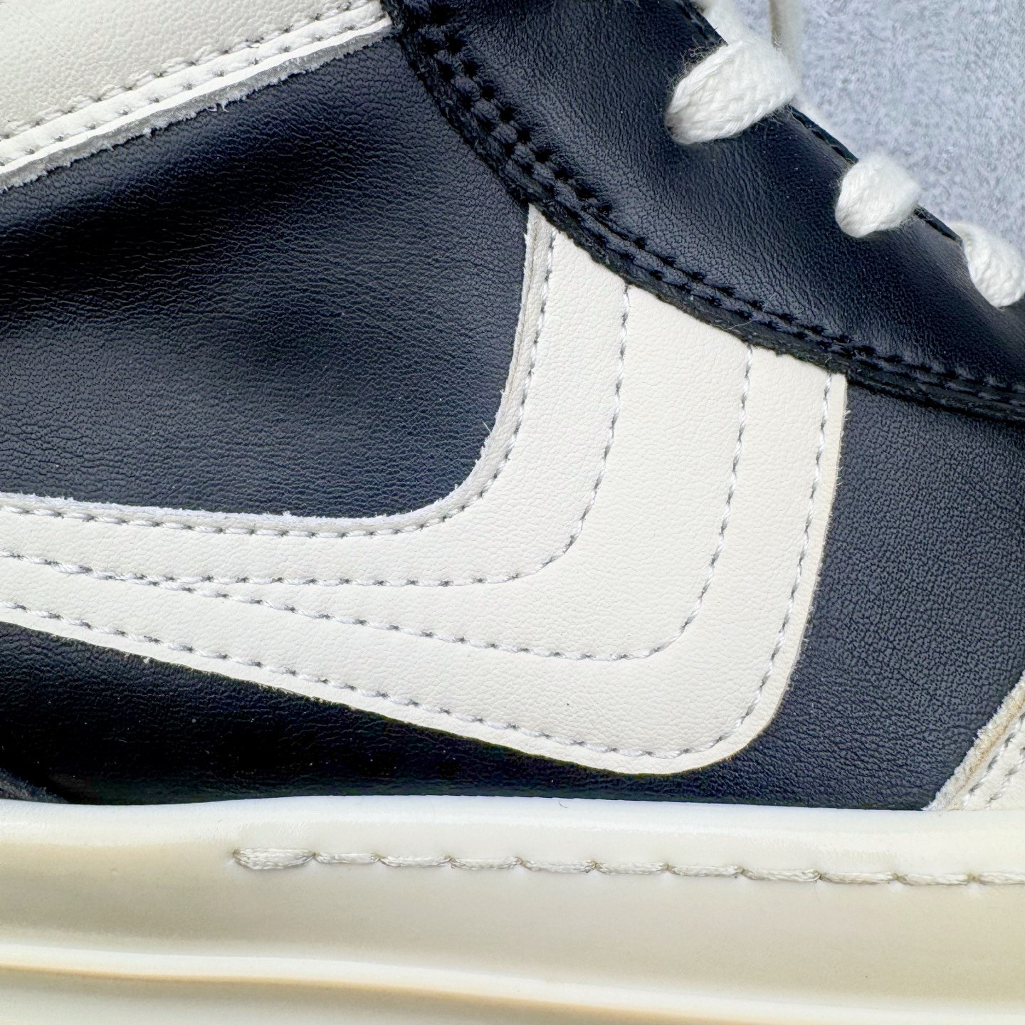 生胶底 RICK OWENS DRKSHDW RO 圆头 高筒  板鞋 休闲鞋 波鞋 男鞋 女鞋 拉链 帆布 黑白