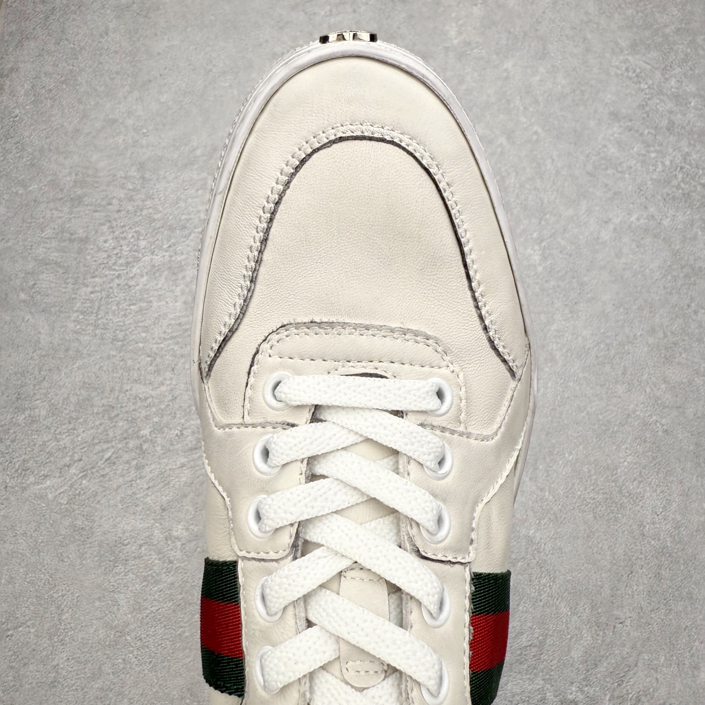 GUCCI古驰 高筒 牛皮 皮革 复古 圆头抽绳  生活休闲鞋 男款 女款  白色 221825 ADFX0 9060