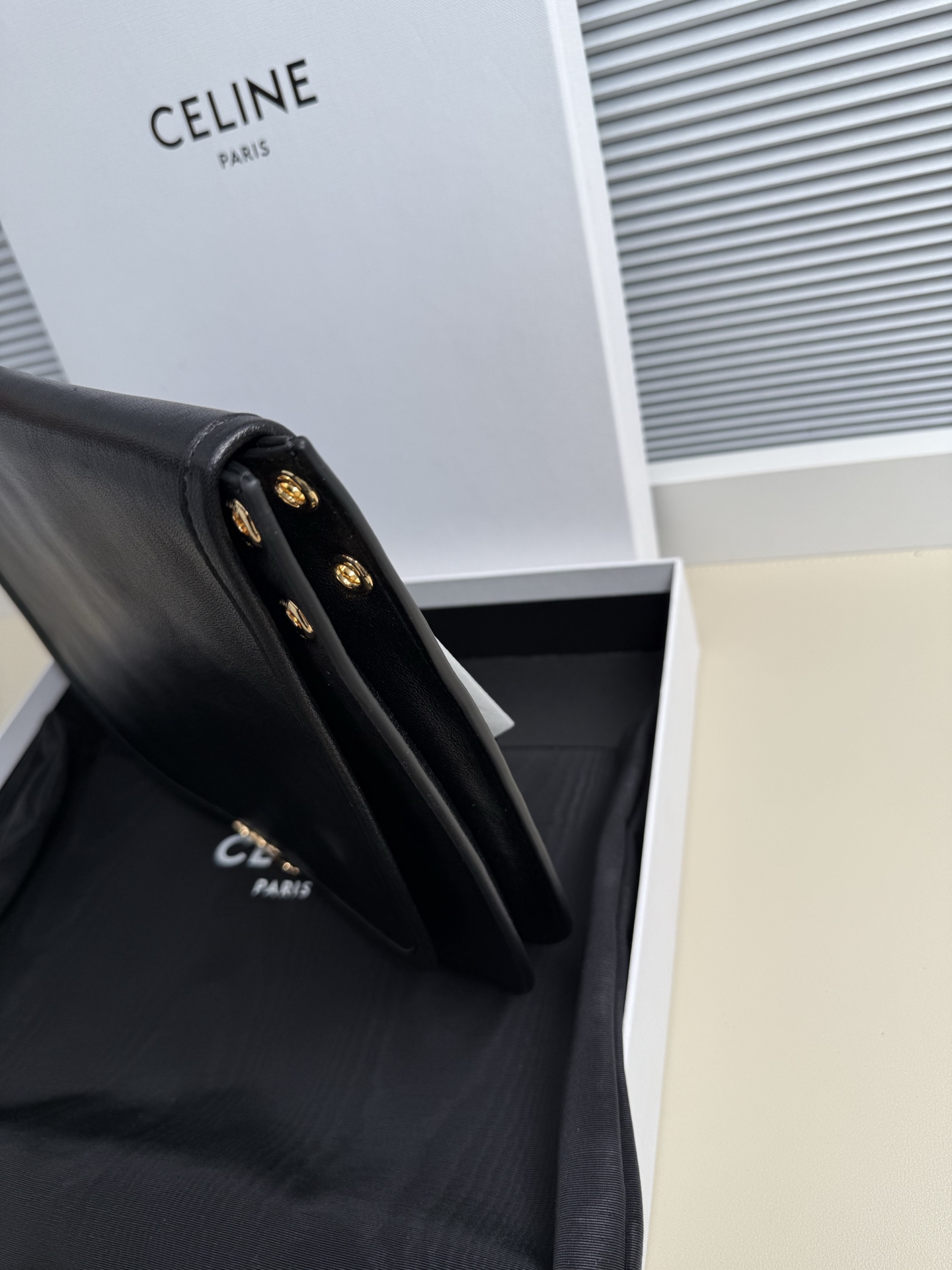 34CM CELINE Besace 赛琳 托特包 手提包 单肩包 斜挎包 黑色金标 123632T88-38NO