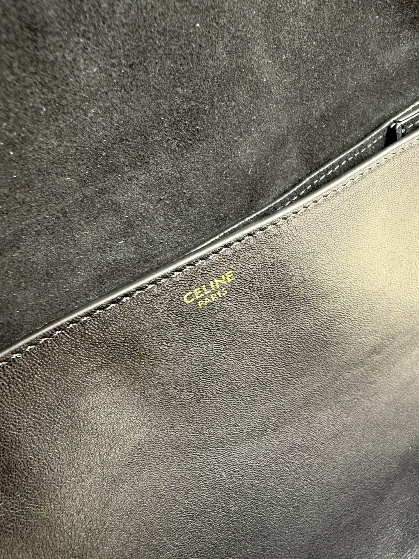 34CM CELINE Besace 赛琳 托特包 手提包 单肩包 斜挎包 黑色金标 123632T88-38NO