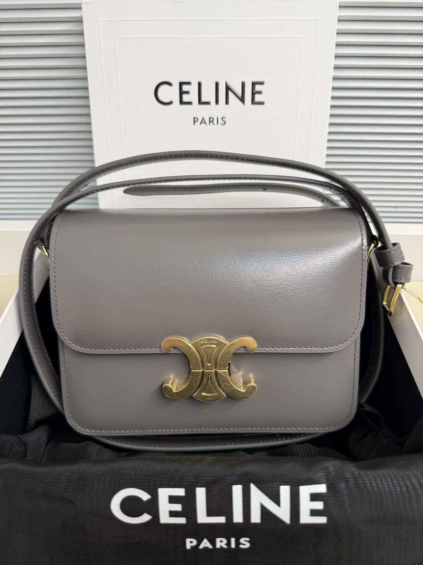 CELINE Luggage 赛琳 托特包 手提包 单肩包 斜挎包 灰色 188423BF4-10BL