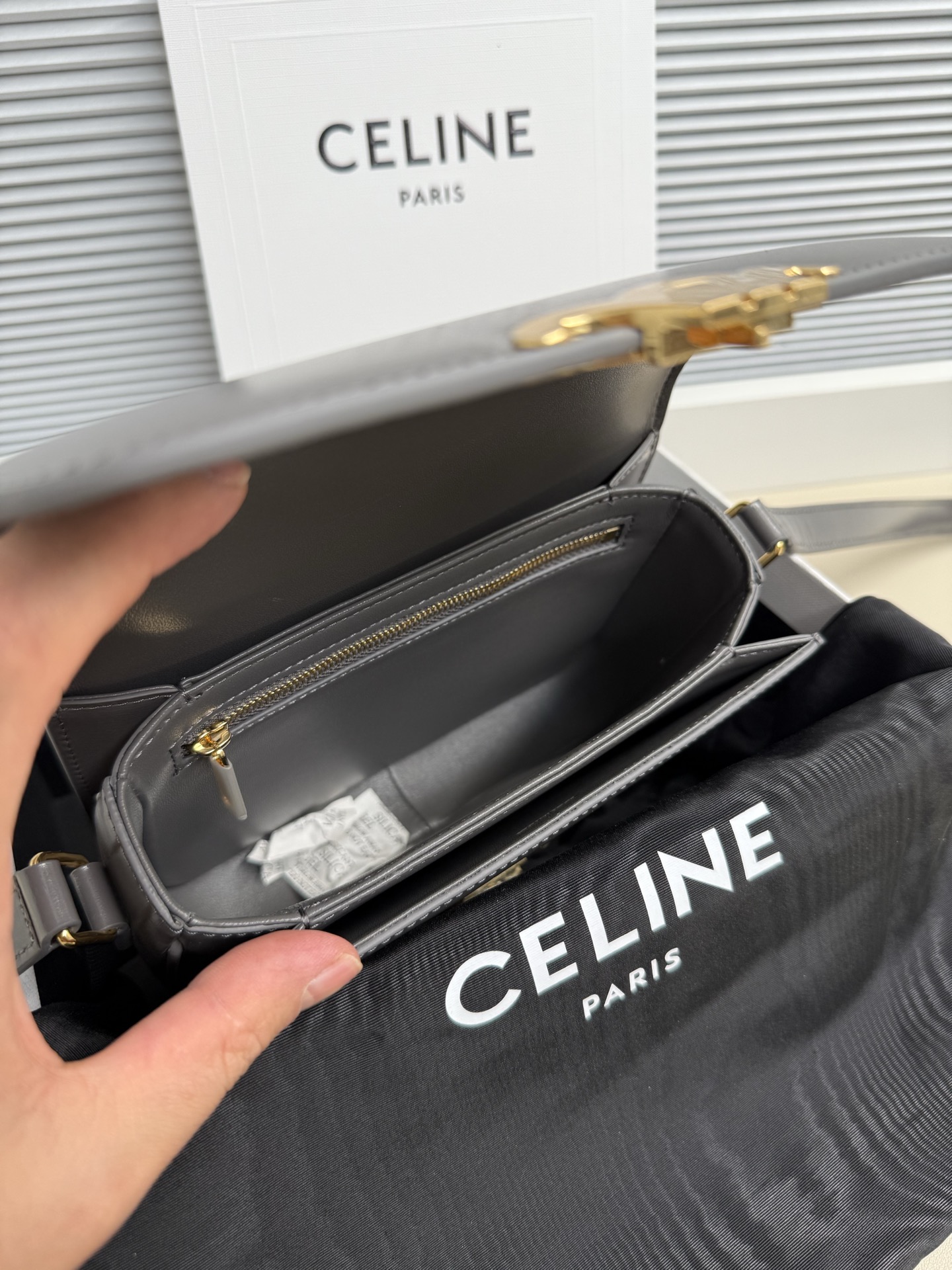 CELINE Luggage 赛琳 托特包 手提包 单肩包 斜挎包 灰色 188423BF4-10BL