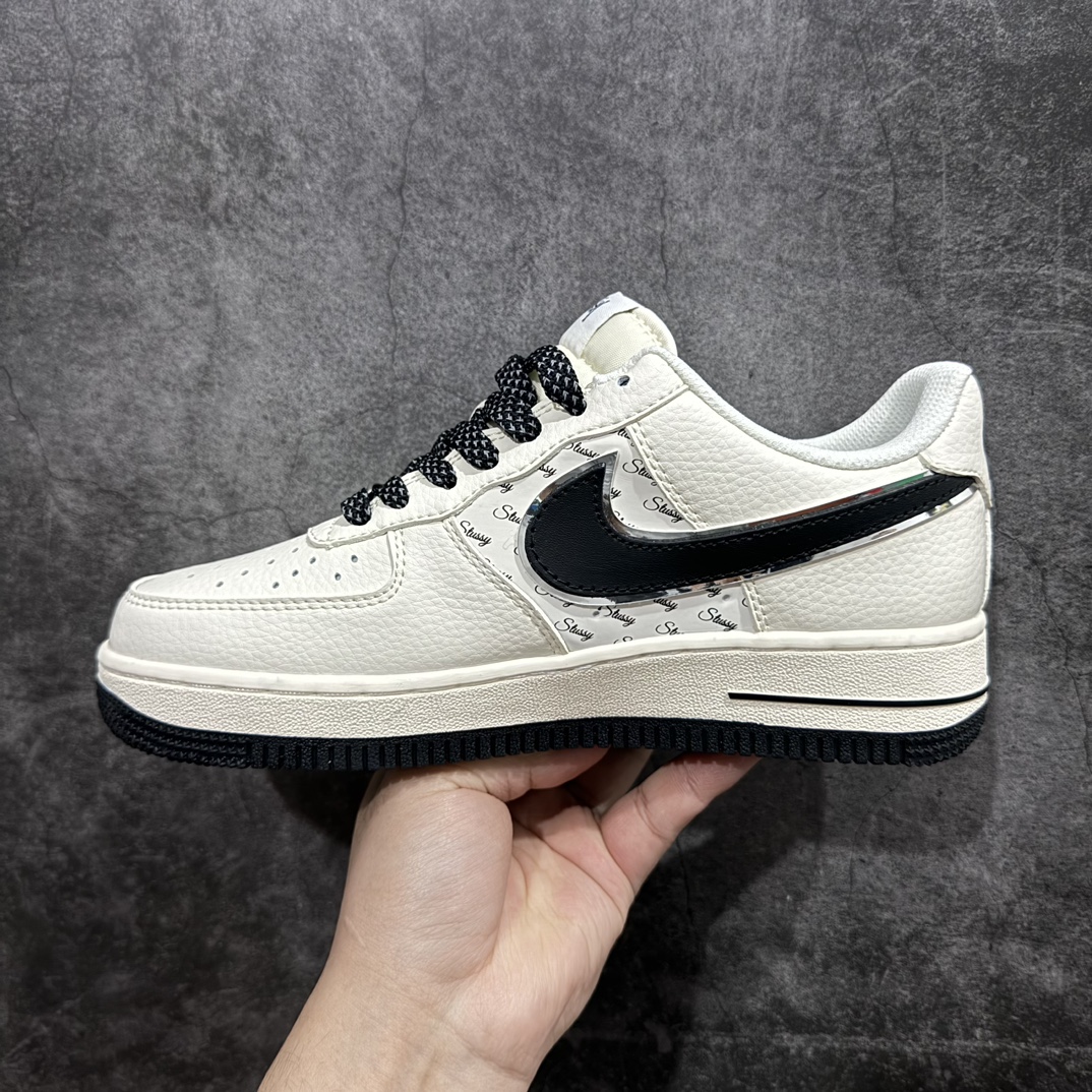 Stussy Air Force 1 Low  斯图西 低筒 空军一号 休闲鞋 板鞋 男鞋 女鞋  米黑英文银边 XZ3328-506
