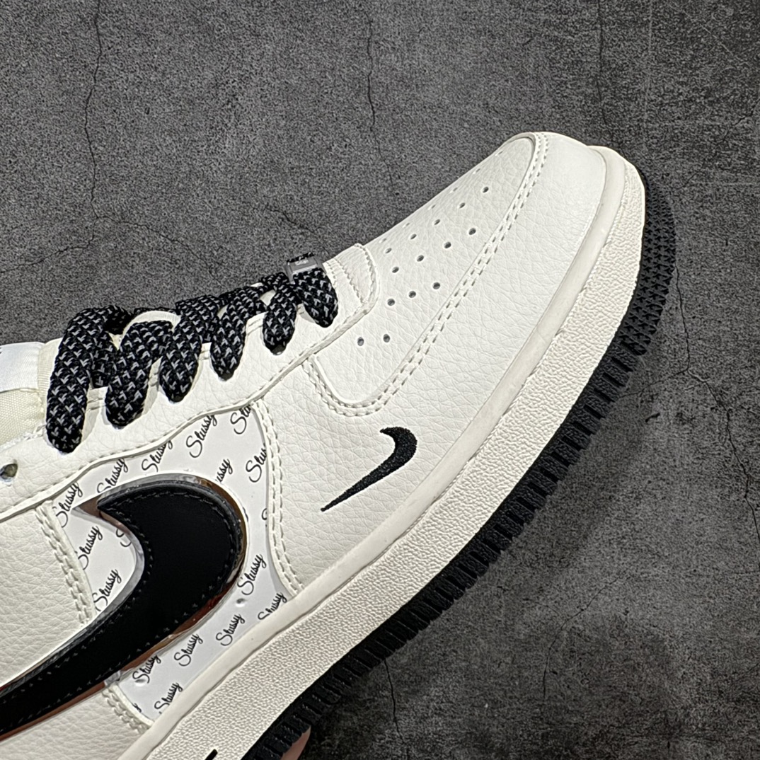 Stussy Air Force 1 Low  斯图西 低筒 空军一号 休闲鞋 板鞋 男鞋 女鞋  米黑英文银边 XZ3328-506