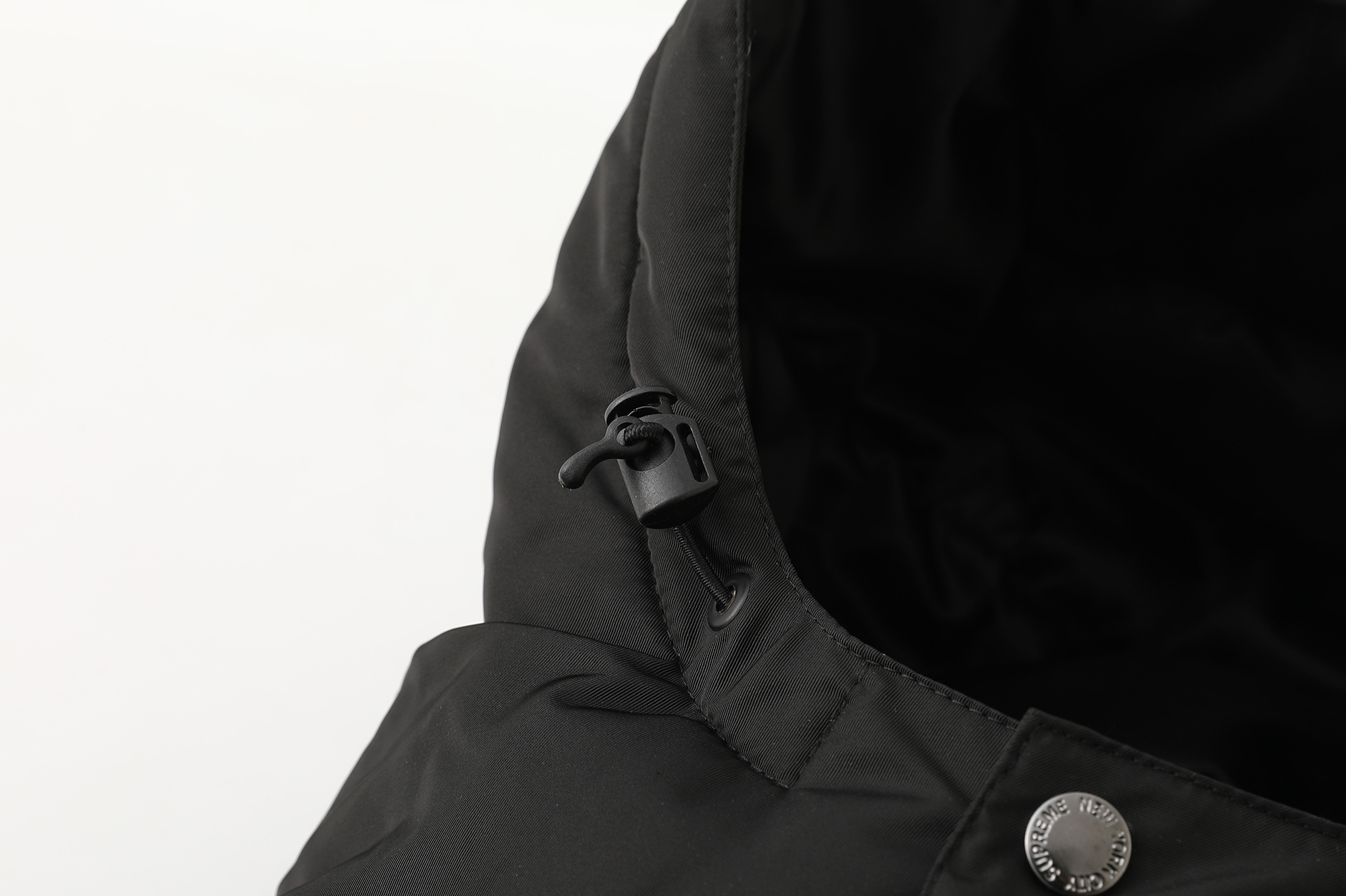 Supreme 25FW LEATHER YOKE PUFFER JACKET 皮革拼接  羽绒  拼色 凤搂 男女同款 