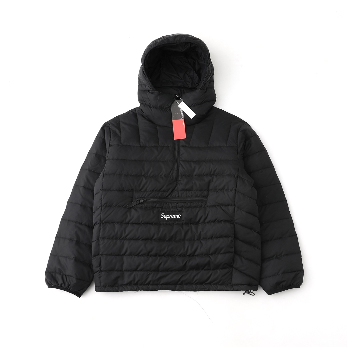 Supreme FW25 box logo WEEK6 Micro Down Half Zip Hooded Pullover 编织徽标标签半拉链袋鼠兜拉链连帽情侣冬季保暖轮胎羽绒服 凤搂 男女同款 