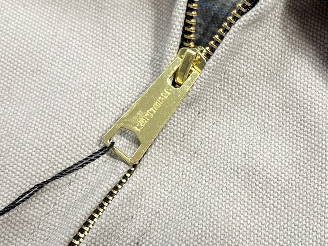 皮标宽松 Carhartt 卡哈特 J97 JACKET 工装经典款底特律帆布毛 毯衬里 翻领夹克 男女同款 （水洗） 灰色