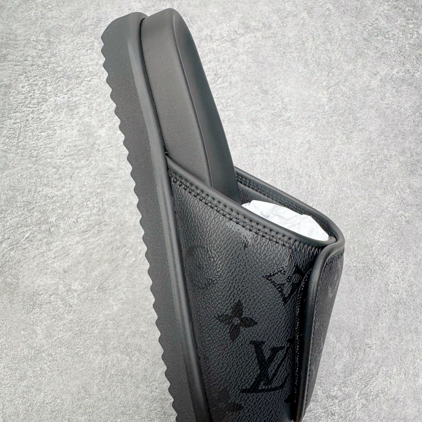 LV拖鞋 Louis Vuitton  MiaMi 路易威登 包头 时尚凉拖 室内外休闲鞋 老花 黑色 1AIXCQ