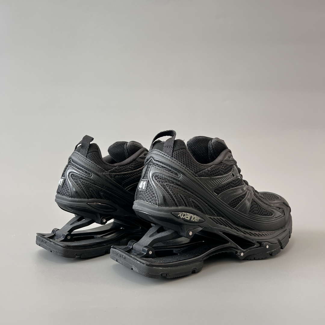 Balenciaga 巴黎世家X-Pander 网布 系带 做旧 低筒 老爹鞋 运动 复古板鞋 休闲鞋 男鞋 女鞋 黑色高跟
